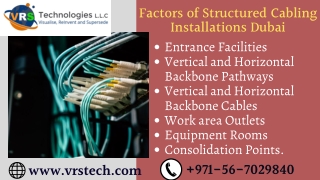 Choose Strong Foundation of Structure Cabling Dubai