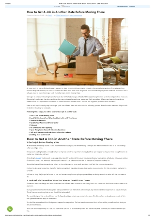 How to Get A Job in Another State Before Moving There _ Earth Relocation