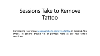 Sessions Take to Remove Tattoo