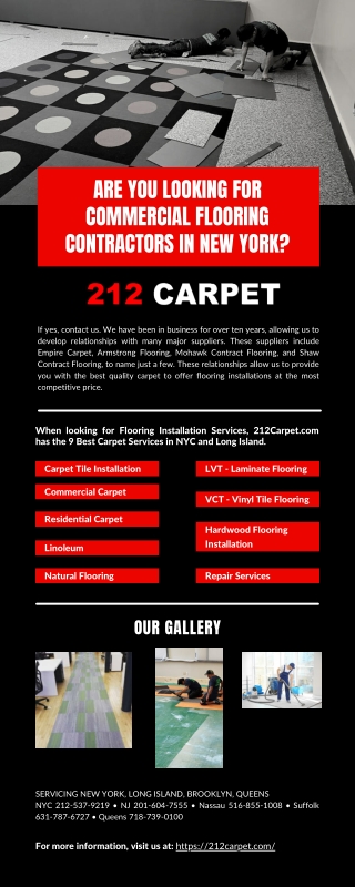 Are you looking for commercial flooring contractors in New York
