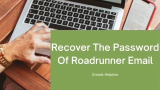 Recover The Password Of Roadrunner Email