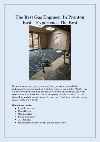 The Best Gas Engineer In Prenton East – Experience The Best