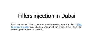 Fillers injection in Dubai