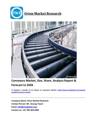 Conveyors Market Trends, Size, Competitive Analysis and Forecast 2020-2026