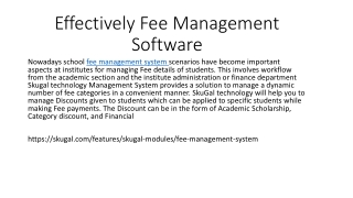 Effectively Fee Management Software