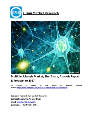 Multiple Sclerosis Market Trends, Size, Competitive Analysis and Forecast 2021-2