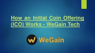 How an Initial Coin Offering (ICO) Works - WeGain Tech
