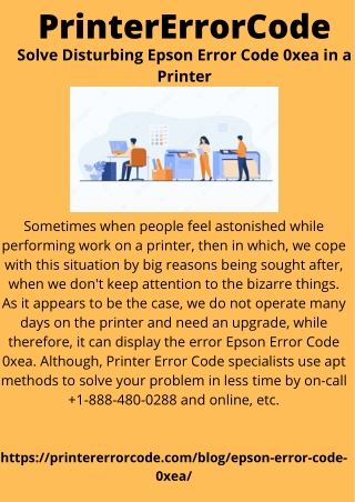 Solve Disturbing Epson Error Code 0xea in a Printer
