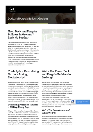 Deck And Pergola Builders Geelong