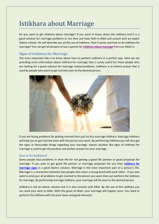 istikhara about marriage