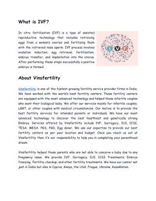 Best IVF Centres in Coimbatore _ Low-Cost IVF Treatment in Coimbatore - Vinsfertility