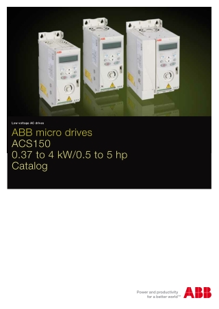 ABB Micro Drives ACS150, 0.37kW to 4kW | Instronline