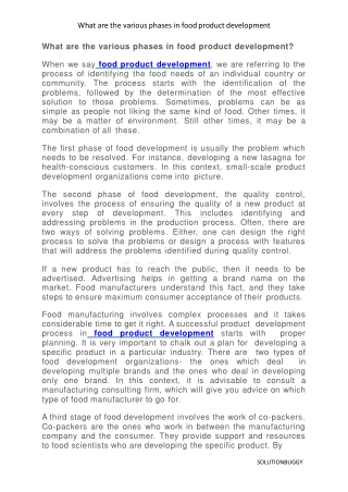 research paper on food product development