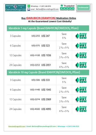 Cheapest Price For Idamycin Capsule Online