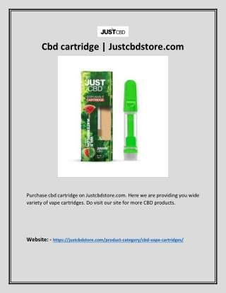 Cbd cartridge | Justcbdstore.com