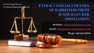 Extract Contact Details of Barristers from Australian Bar Association