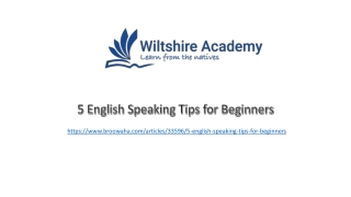5 English Speaking Tips for Beginners