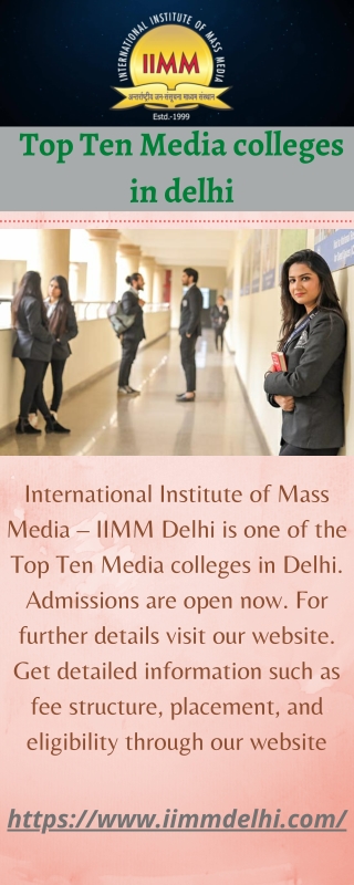 Top Ten Media colleges in delhi