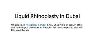 Liquid Rhinoplasty in Dubai 1