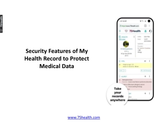 Security Features of My Health Record to Protect Medical Data