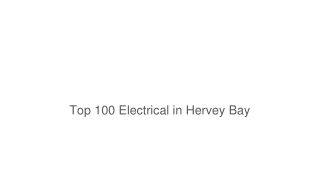 Top 100 Electrical in Hervey Bay