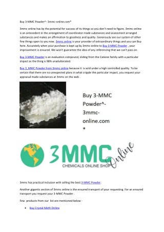 Buy 3-MMC Powder^- 3mmc-online.com*