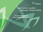 Financial Reporting Overview EFIS Users