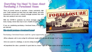 Everything You Need To Know About Purchasing A Foreclosed House