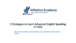 5 Strategies to Learn Advanced English Speaking in India