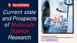 Current state and Prospects of Materials Science Research - Phdassistance