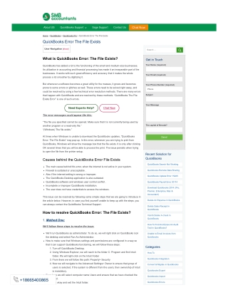 How to Fix QuickBooks Error the File Exists?