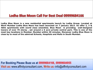 Apartments @ Worli Mumbai Lodha Blue moon