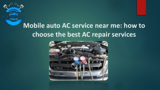 See How You Can Choose the best AC repair services | A-B Mobile Services