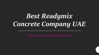 Best Readymix Concrete Company UAE