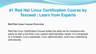 #1 Red Hat Linux Certification Course by Texceed | Learn from Experts