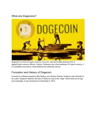 What are Dogecoins