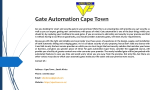Gate Automation Cape Town