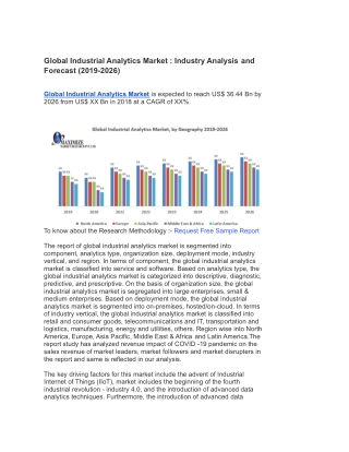 Global Industrial Analytics Market