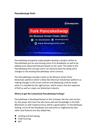 Pancakeswap Fork