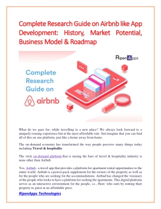 Complete Research Guide on Airbnb like App Development