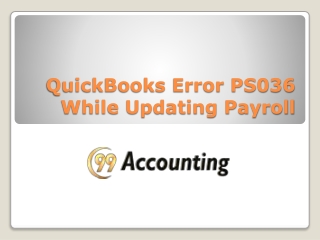 QuickBooks Error PS036 While Updating Payroll