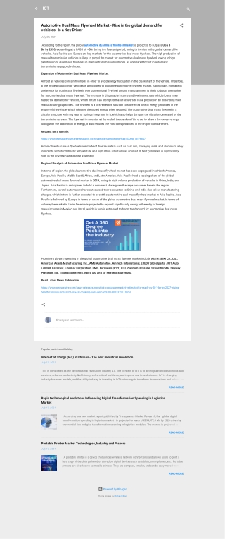 Automotive Dual Mass Flywheel Market to Reach Valuation of ~US$ 8 Bn by 2030