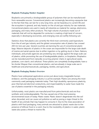 Bioplastic Packaging Market