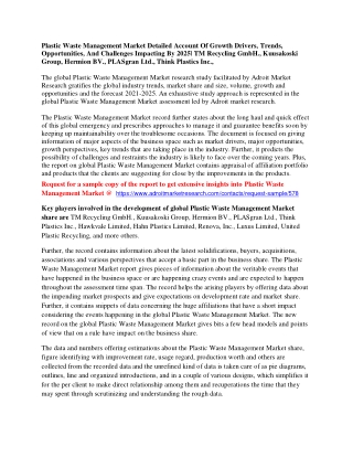 Plastic Waste Management Market