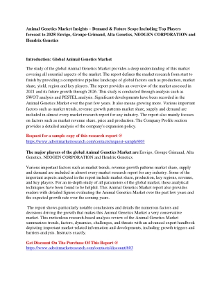 Animal Genetics Market
