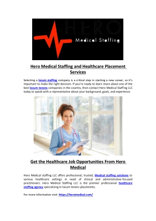 Hero Medical Staffing and Healthcare Placement Services
