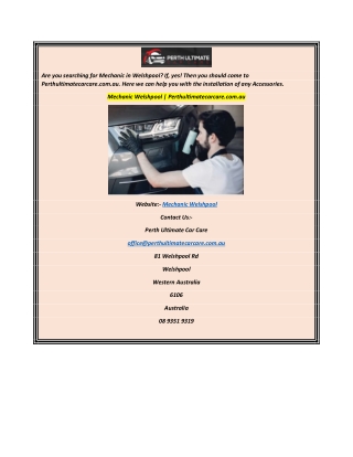 Mechanic Welshpool Perthultimatecarcare.com.au