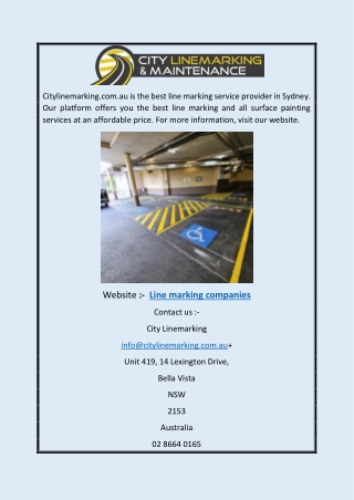 Line Marking Companies | Citylinemarking.com.au