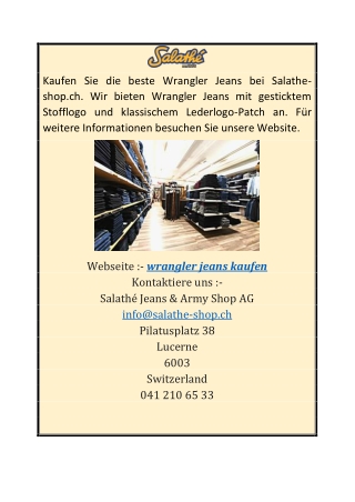 Wrangler Jeans kaufen  Salathe-shop.ch