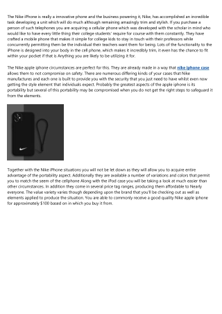 The Pros and Cons of nike iphone case